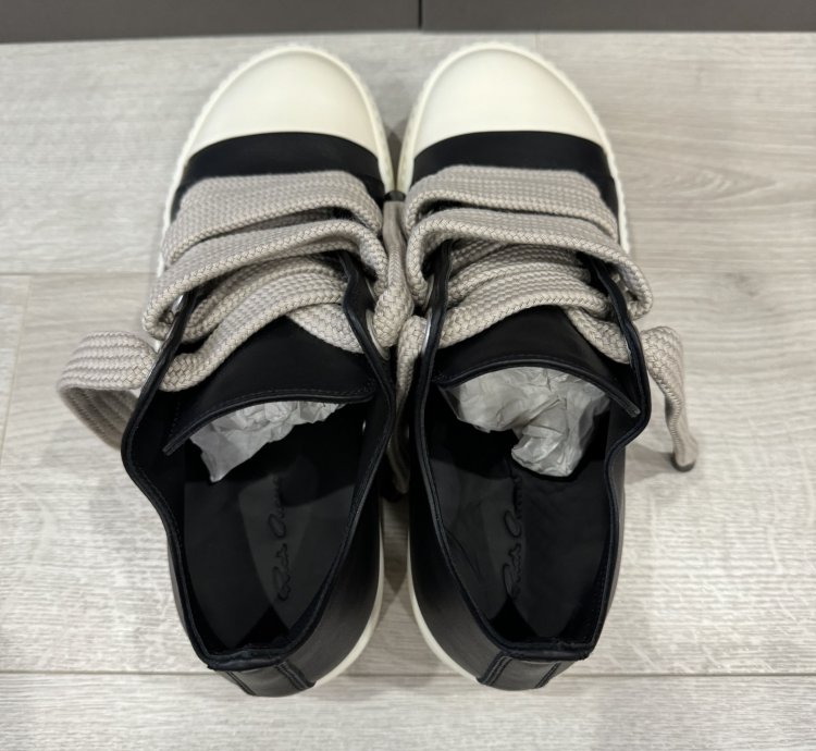 RICK OWENS RAMONE JUMBO LOW BLACK MILK PORTERVILLE
