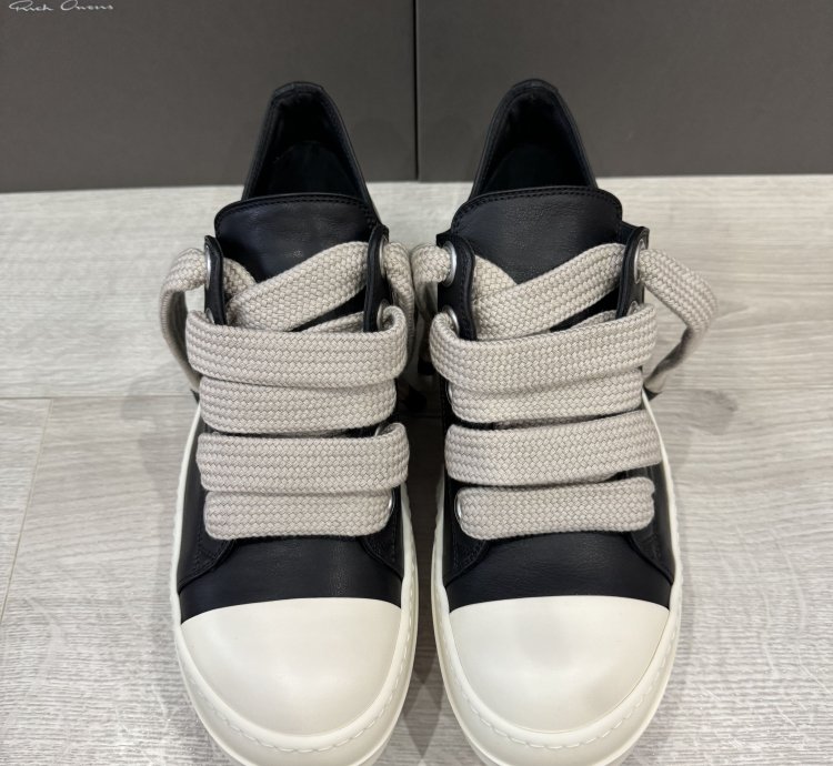 RICK OWENS RAMONE JUMBO LOW BLACK MILK PORTERVILLE