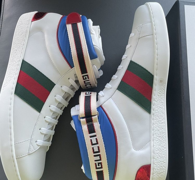 1K Brand NEW Sold Out ACE Leather Python High Top Sneakers