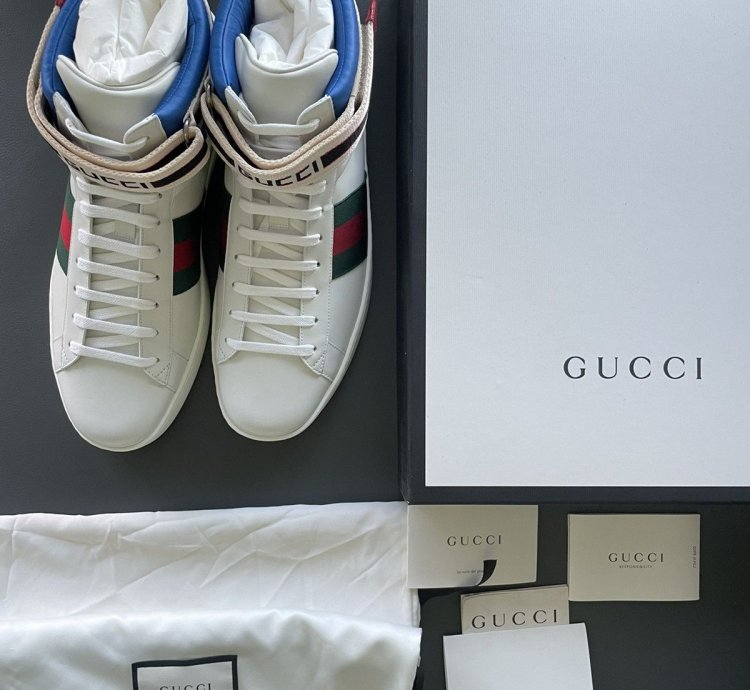 1K Brand NEW Sold Out ACE Leather Python High Top Sneakers