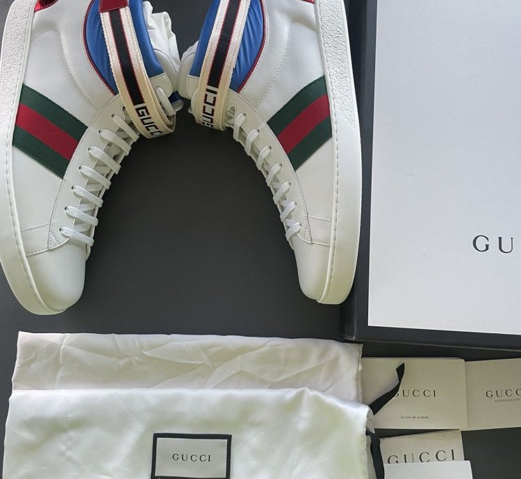 1K Brand NEW Sold Out ACE Leather Python High Top Sneakers