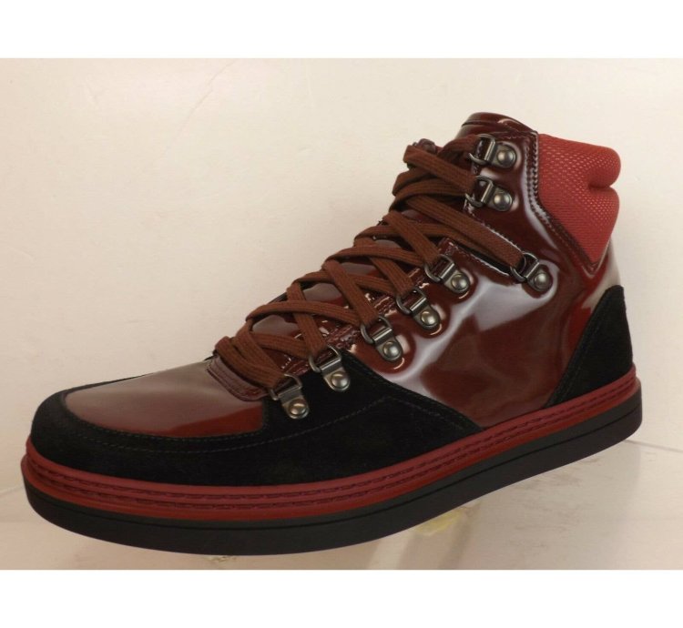 368496 SOFTY TEK CONTRAST BURGUNDY INTERLOCKING SNEAKERS 8