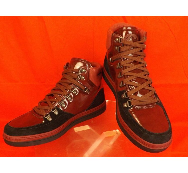 368496 SOFTY TEK CONTRAST BURGUNDY INTERLOCKING SNEAKERS 8