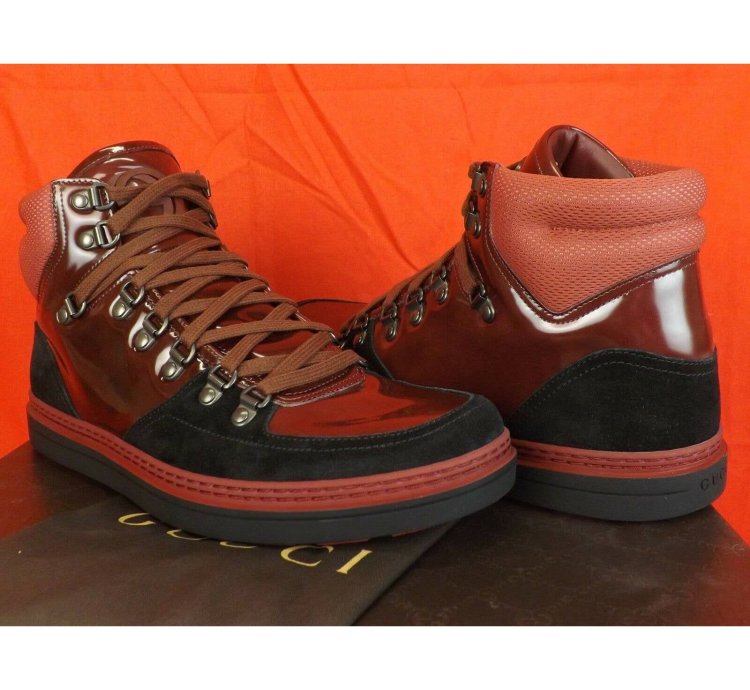 368496 SOFTY TEK CONTRAST BURGUNDY INTERLOCKING SNEAKERS 8
