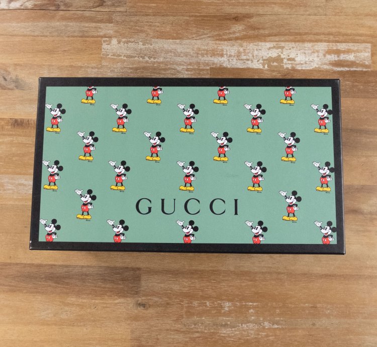 830 GUCCI Ace Mickey Mouse white leather sneakers - 7 US