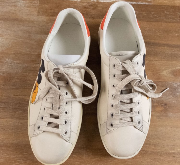 830 GUCCI Ace Mickey Mouse white leather sneakers - 7 US
