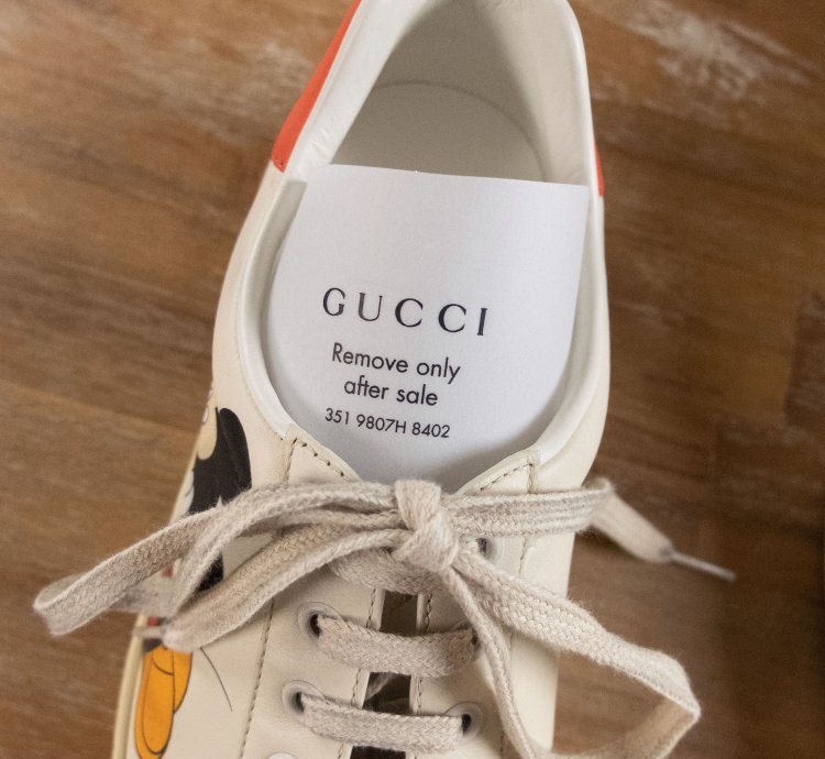 830 GUCCI Ace Mickey Mouse white leather sneakers - 7 US
