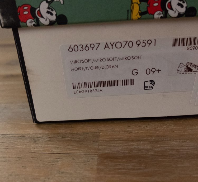 830 GUCCI Ace Mickey Mouse white leather sneakers 10 US