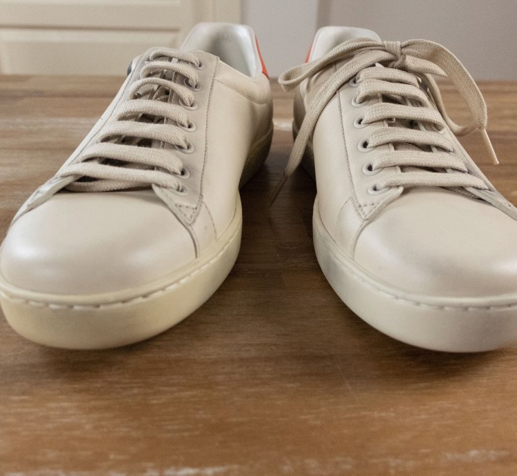 830 GUCCI Ace Mickey Mouse white leather sneakers 8 US