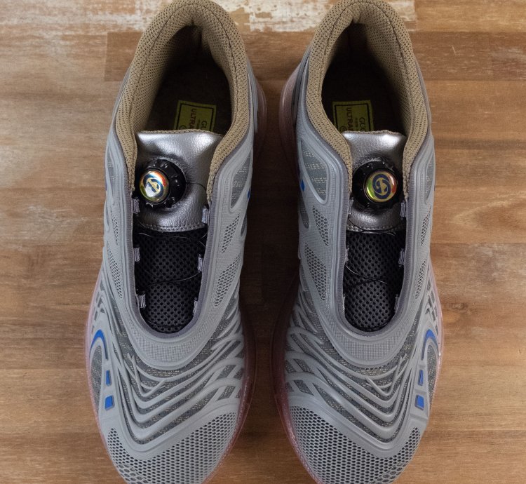 890 GUCCI Ultrapace grey pink sneakers - 11 5 US 11 UK