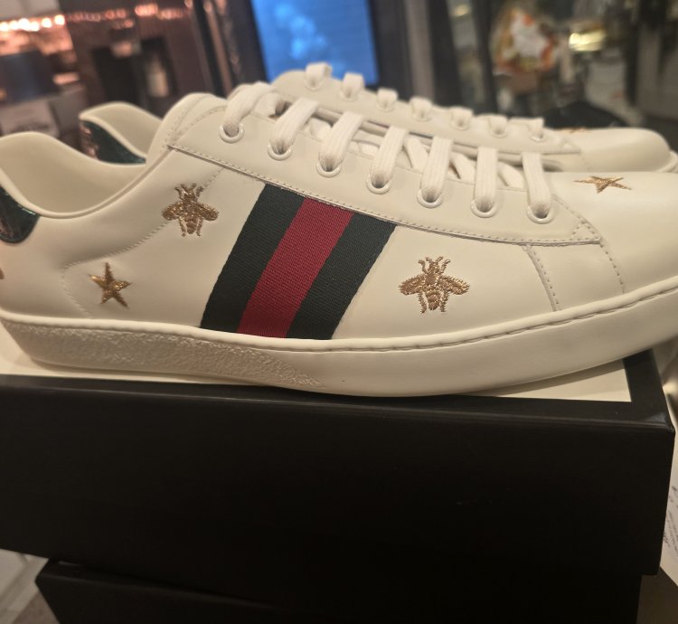 Ace Embroidered Bees and Stars Gucci Sz 15 5 US Sz 16