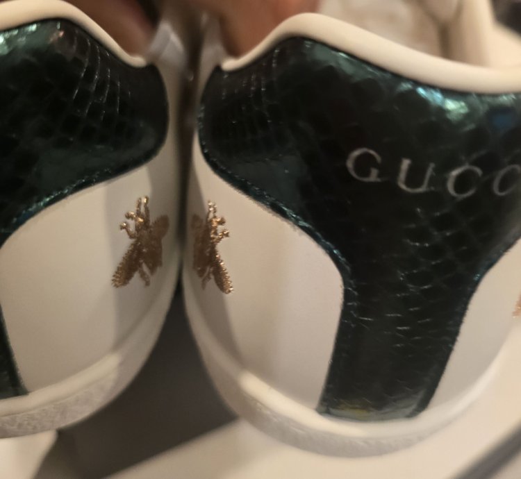 Ace Embroidered Bees and Stars Gucci Sz 15 5 US Sz 16