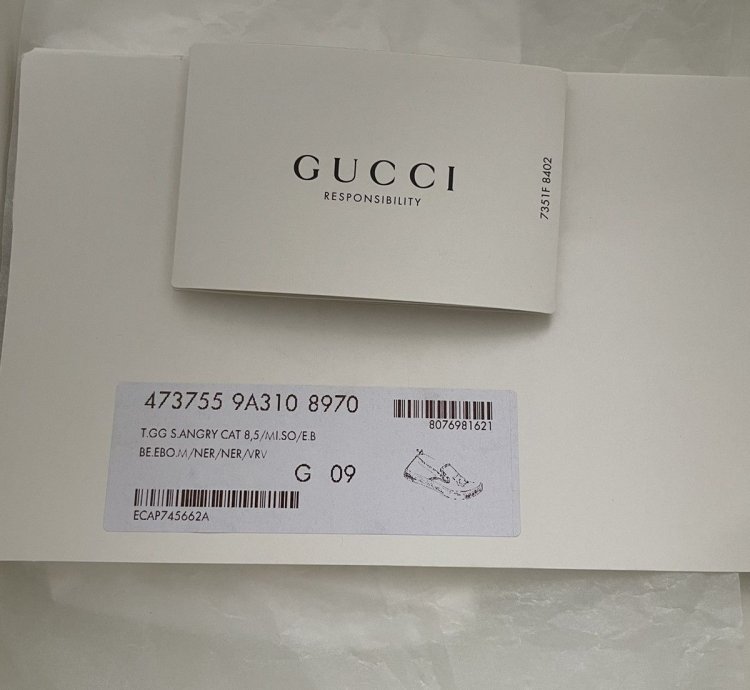 Angry cat Gucci slide on sneakers