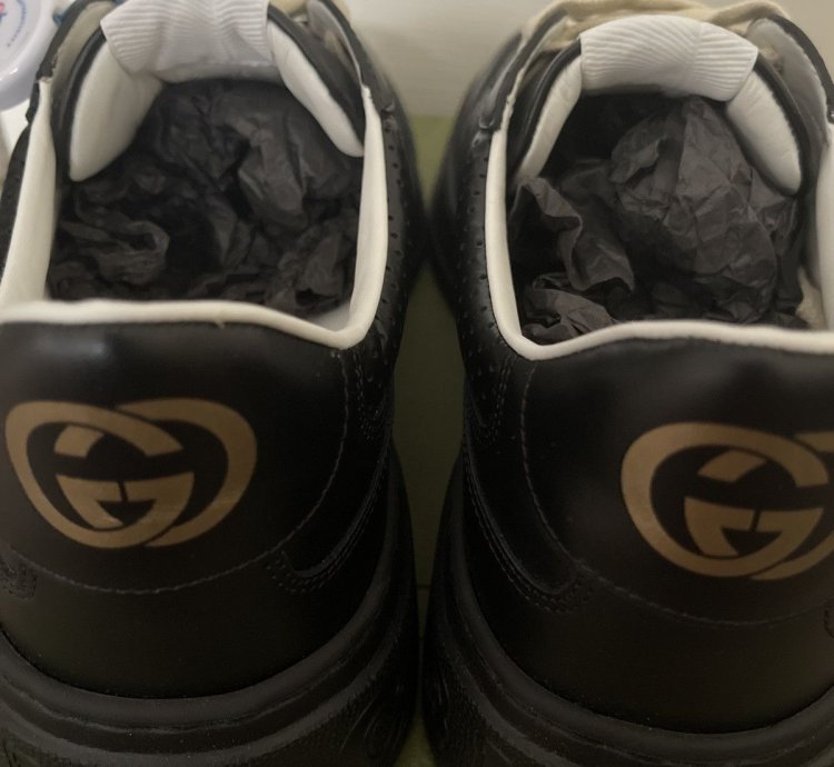 Black GG Embossed Sneakers