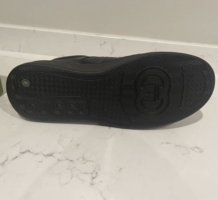 Black GG Embossed Sneakers
