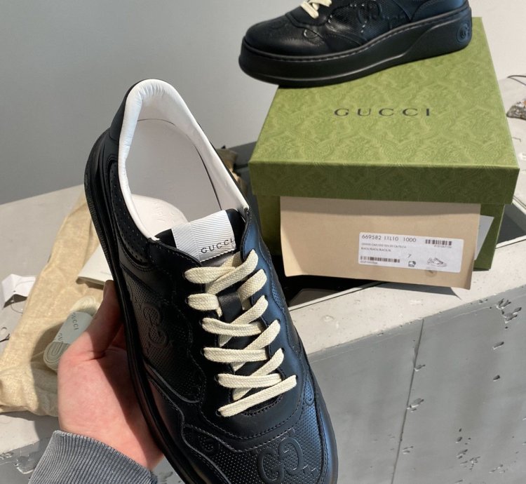Black Week Sale Gucci Embossed GG Sneakers