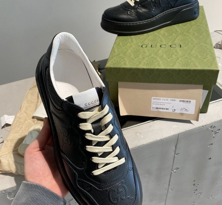 Black Week Sale Gucci Embossed Sneaker