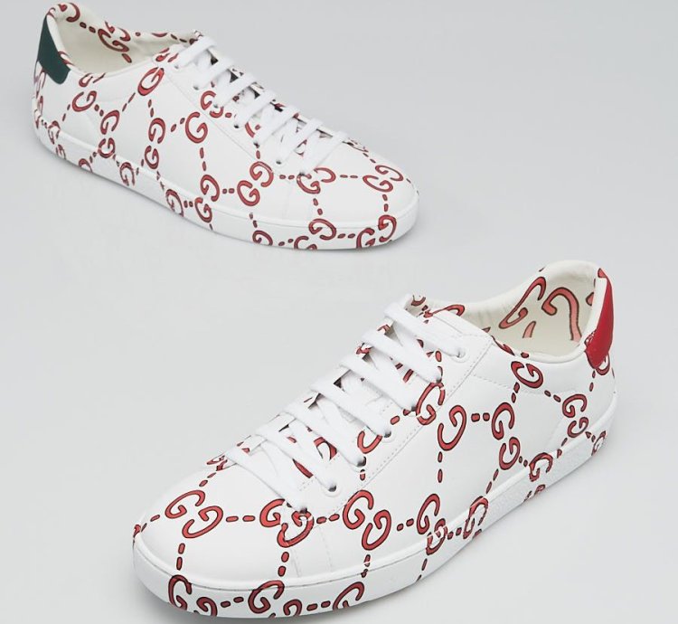 BNIB Gucci Leather GG Print All Over Ace Low Sneaker
