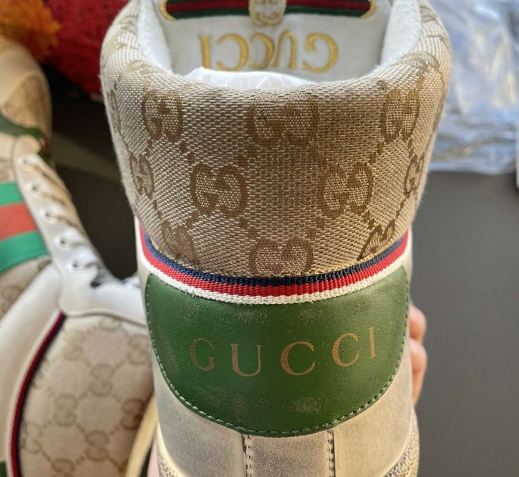 Brand New Limited Edition Distressed Washed GG Logo Sneaker