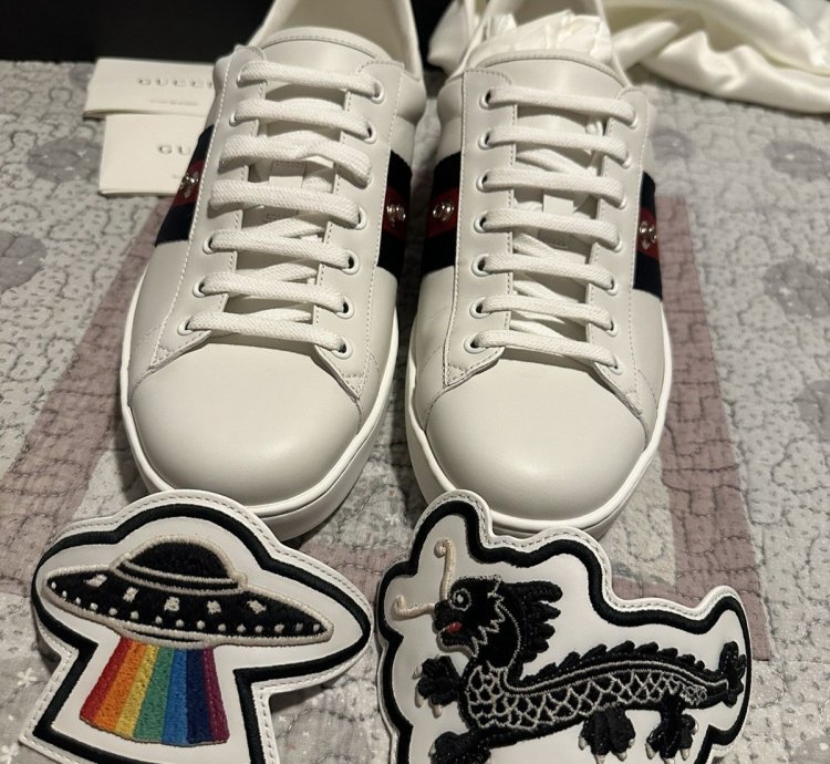 DEAL GUCCI ACE SNEAKERS SZ 10 5 NEW