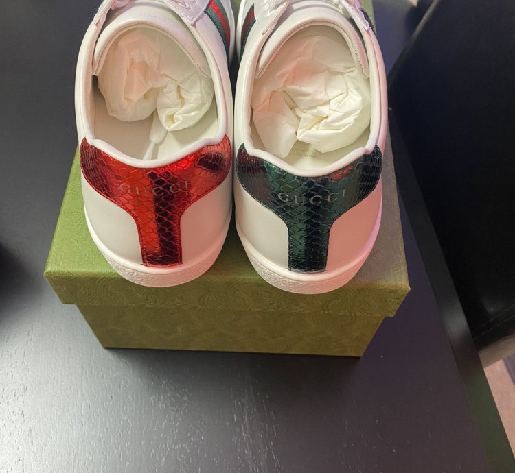 Gucci Ace Embroidered Sneaker with Snake
