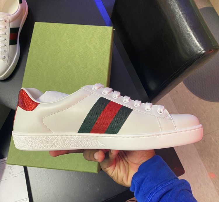 Gucci Ace Embroidered Sneaker with Snake