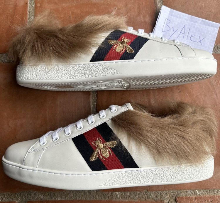 Gucci Ace Fur Low-Tops