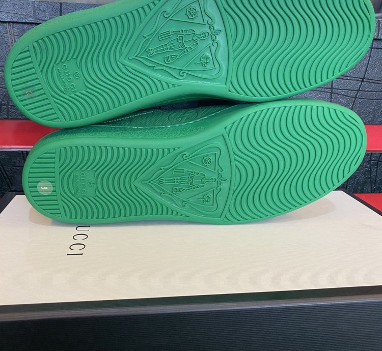 GUCCI ACE GREEN GG MONOGRAM