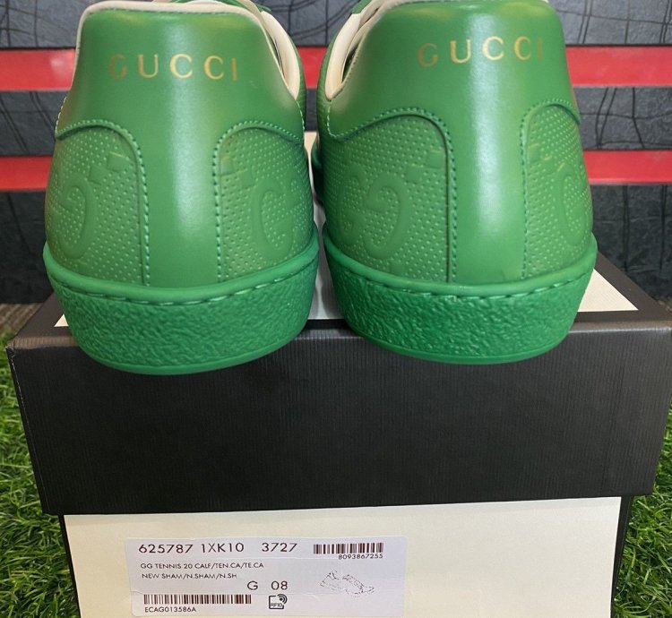 GUCCI ACE GREEN GG MONOGRAM