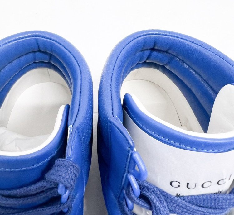 Gucci Ace High Top Sneakers Interlocking GG Blue