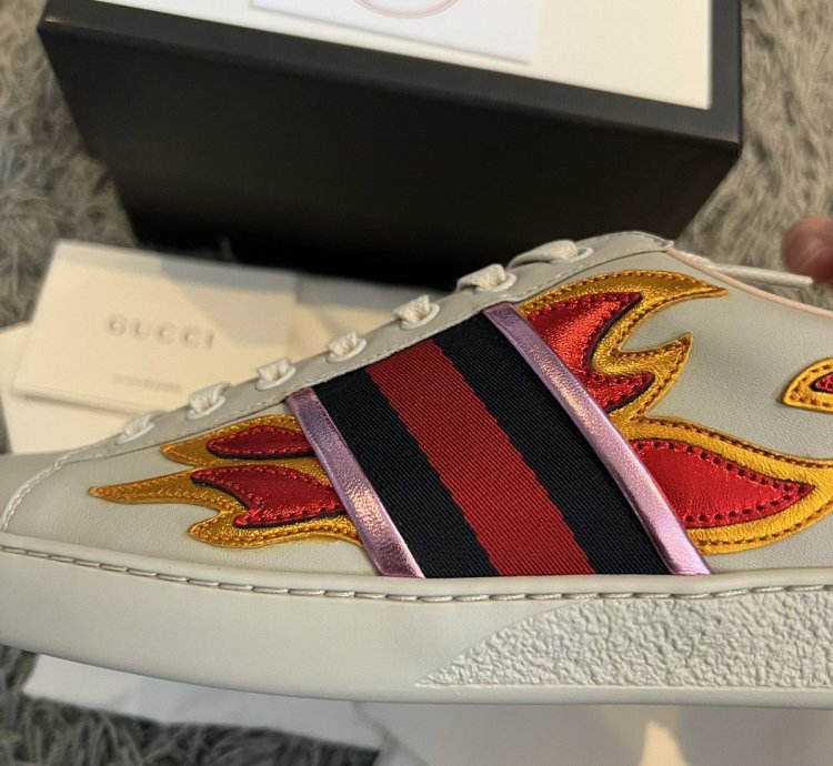 Gucci Ace sneaker flames flame limited rython BRAND NEW 7