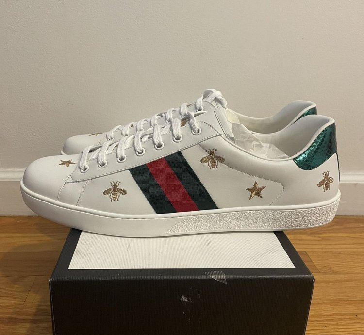 Gucci Ace Sneaker Stars and Bees Embroidered Shoes 15
