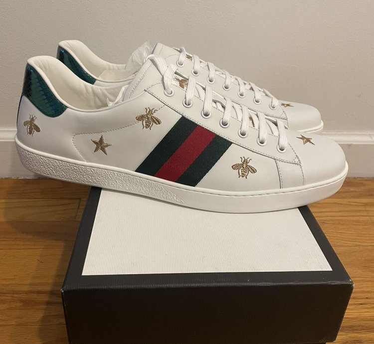 Gucci Ace Sneaker Stars and Bees Embroidered Shoes 15