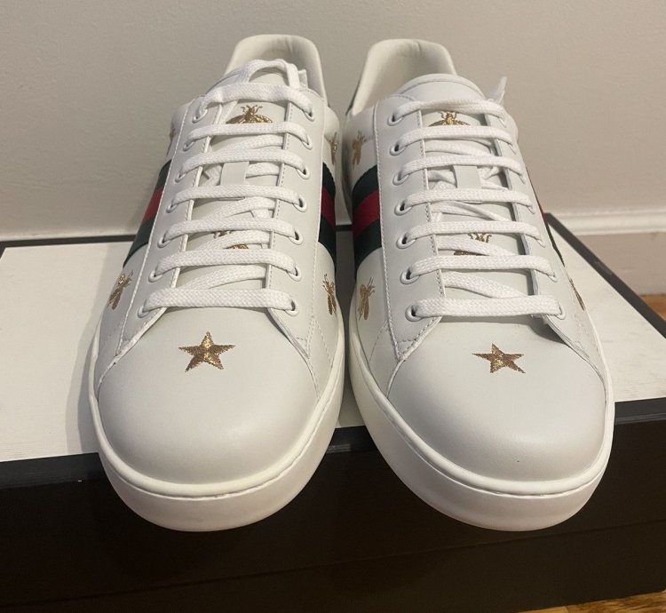 Gucci Ace Sneaker Stars and Bees Embroidered Shoes 15