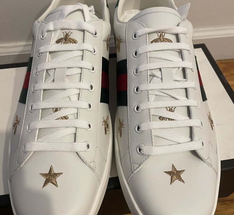 Gucci Ace Sneaker Stars and Bees Embroidered Shoes 15