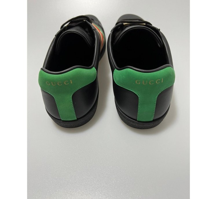 Gucci Ace Sneaker With Elastic Web Black