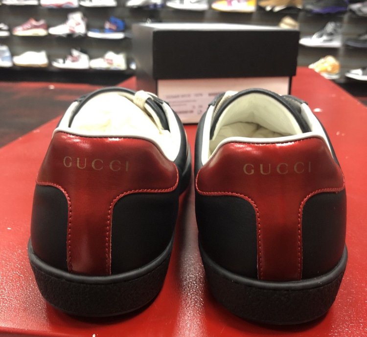 Gucci Ace Stripe Black Cream Low-Top Sneakers