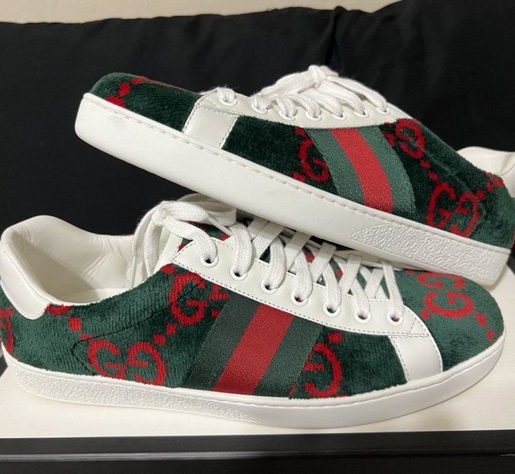 gucci ace terry cloth mens euro 8 5 New