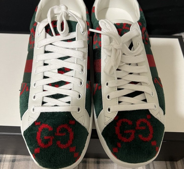gucci ace terry cloth mens euro 8 5 New