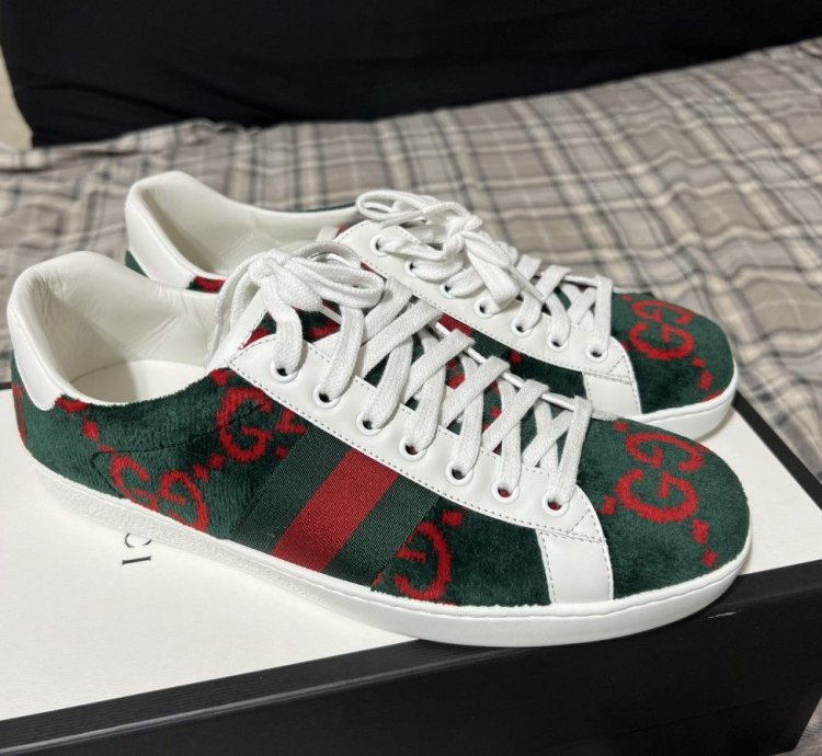 gucci ace terry cloth mens euro 8 5 New