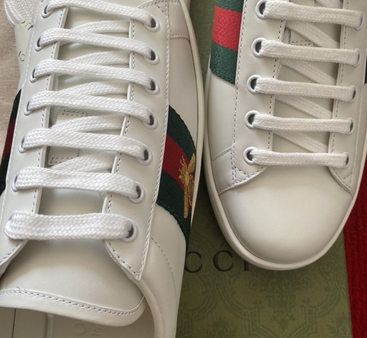Gucci Ace White With Bee Sneakers Size 10
