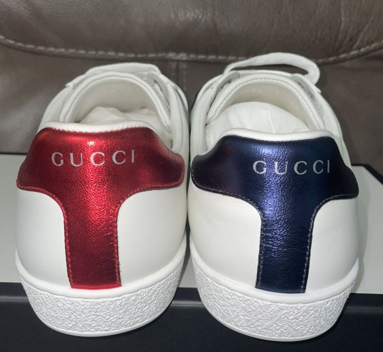 Gucci Ace Wolf Patch Sneaker Size 8 5
