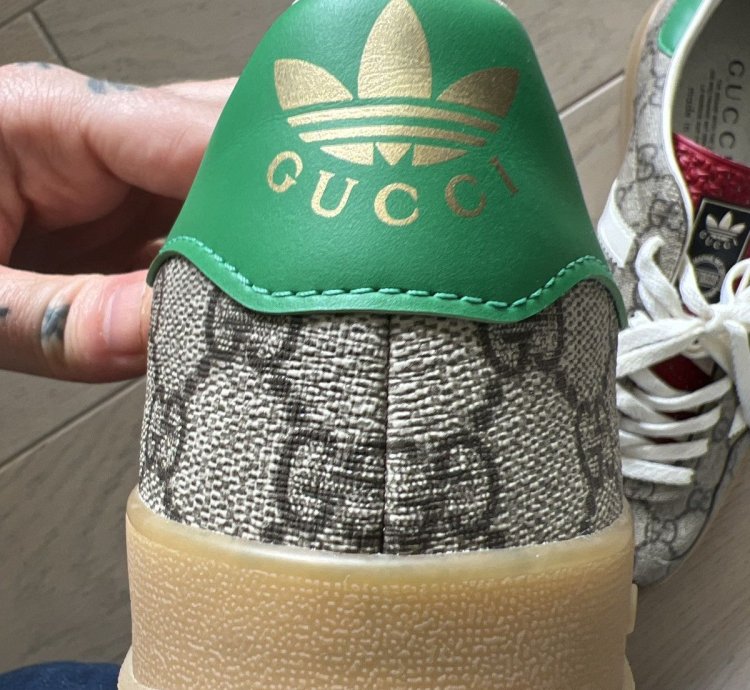 Gucci Adidas Gazelle brown GG logo canvas monogram