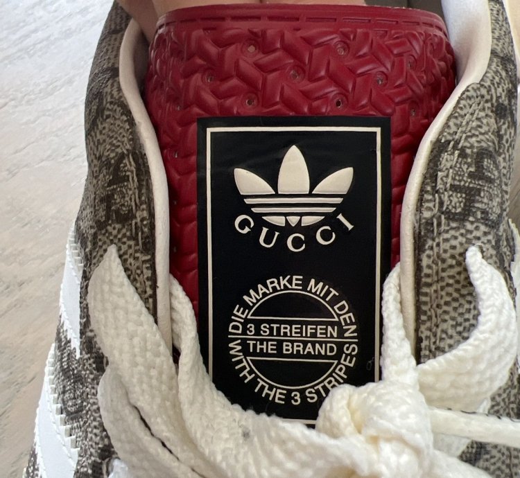Gucci Adidas Gazelle brown GG logo canvas monogram