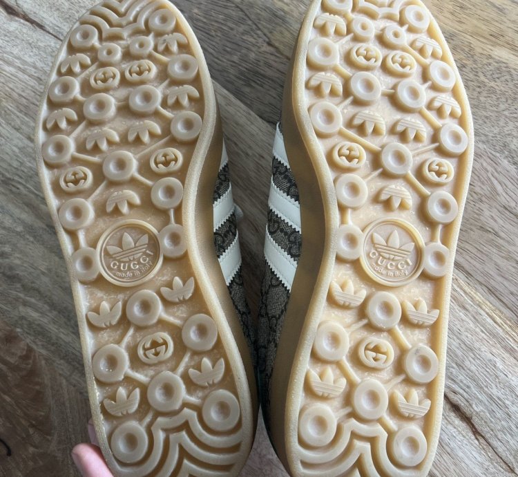 Gucci Adidas Gazelle brown GG logo canvas monogram