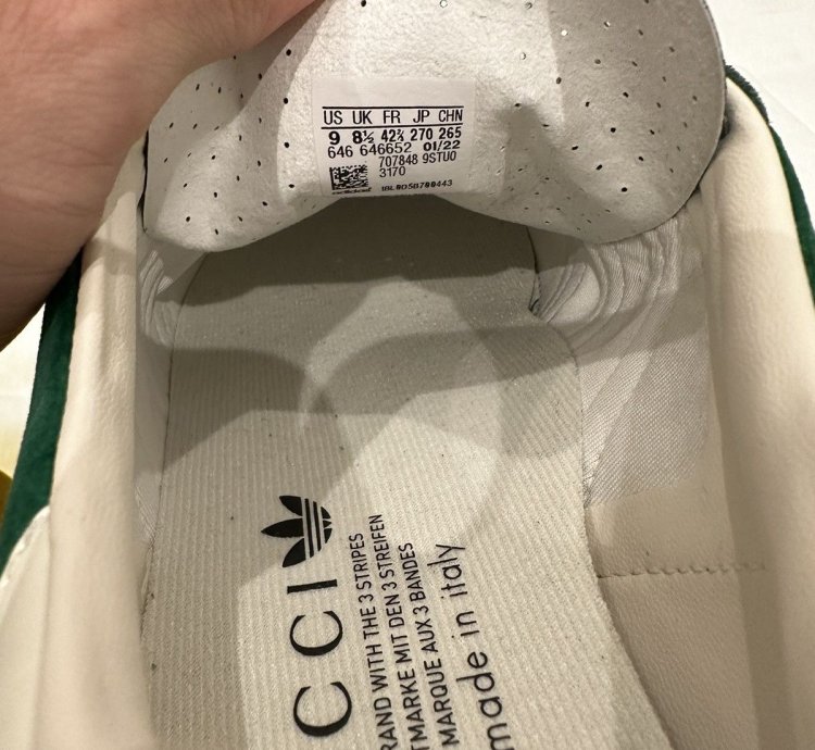 Gucci Adidas Gazelle Green Suede