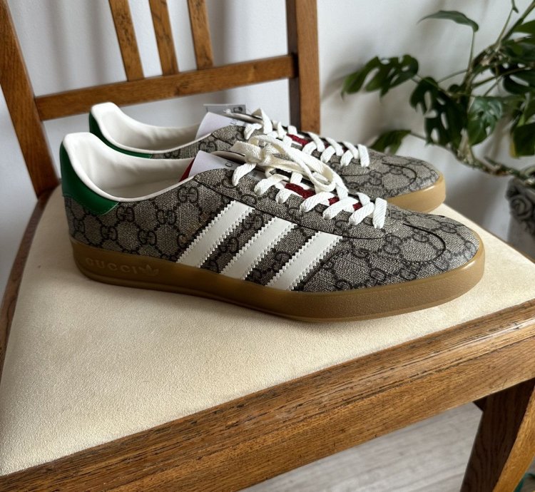 Gucci Adidas Gazelle monogram snkrs
