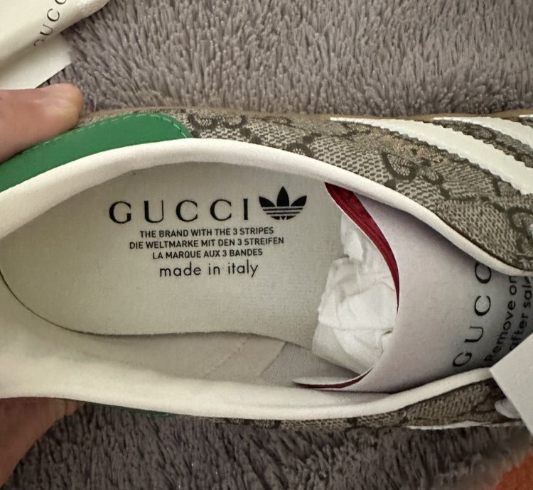 Gucci Adidas Gazelle monogram snkrs