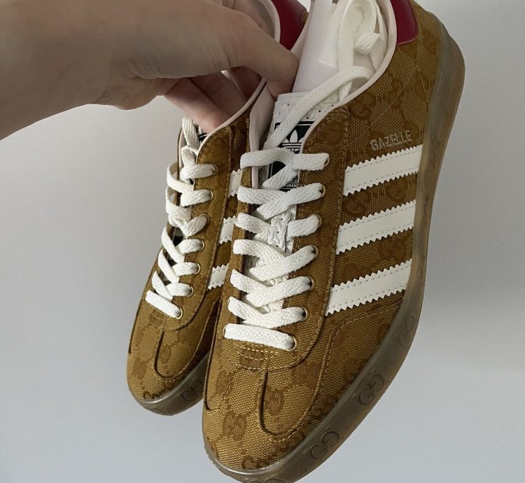 Gucci Adidas Gazelle Monogram US 8
