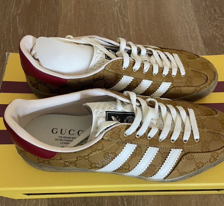 Gucci Adidas Gazelle Monogram US 8